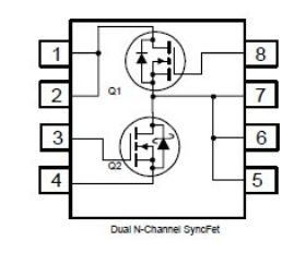 FDS6900 MOSFET Dual N-Channel 30V 8.2A SO-8. 